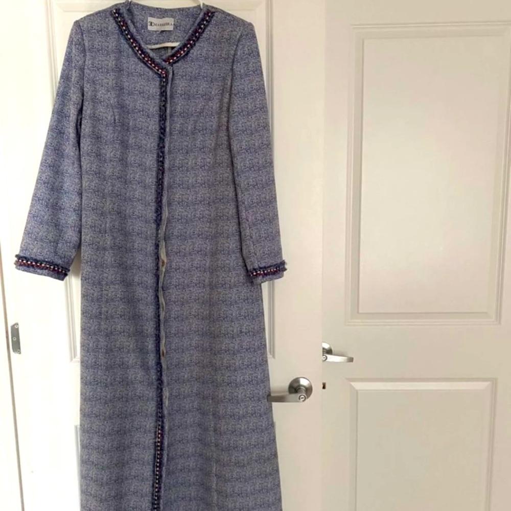 Outerwear Blue Kaftan Abaya Dress